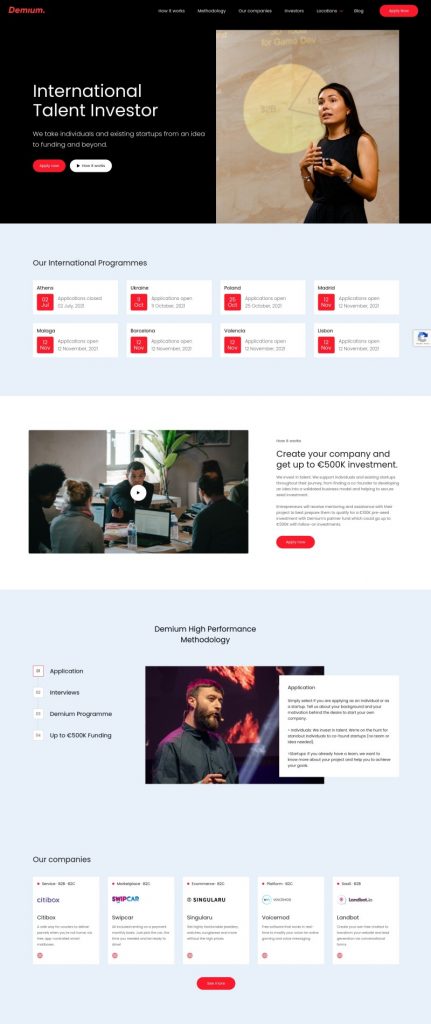 Demium website