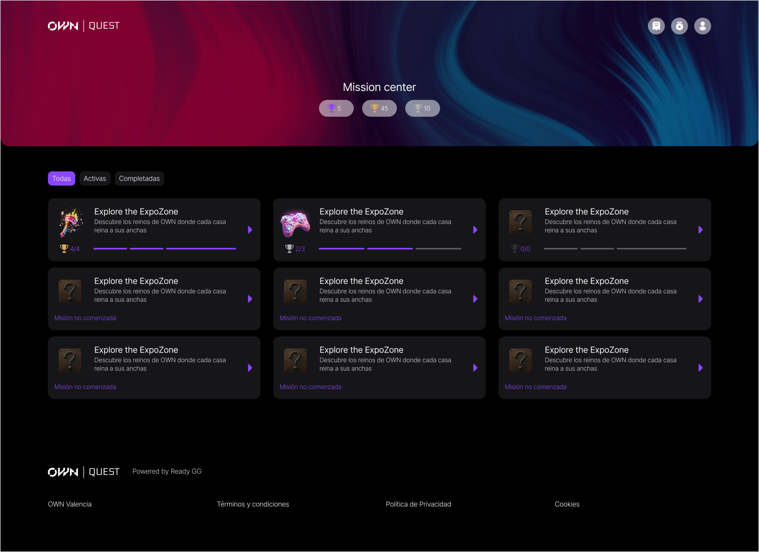OWN Quest misiones